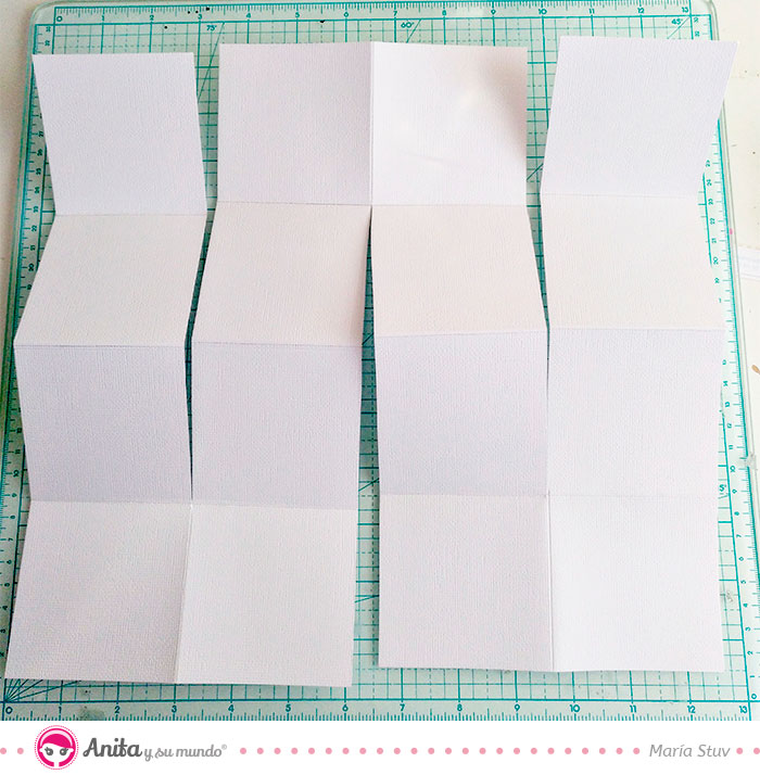 cómo hacer un minialbum con papel estampado