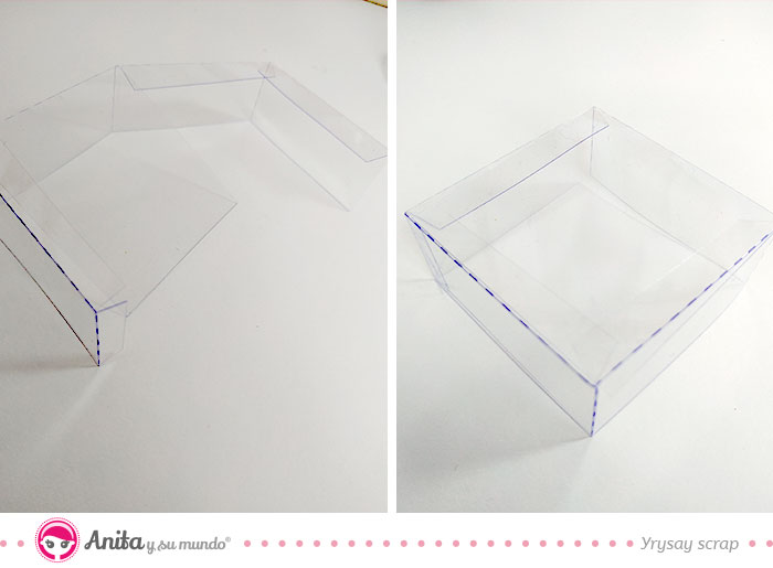 cómo hacer cajas con acetato