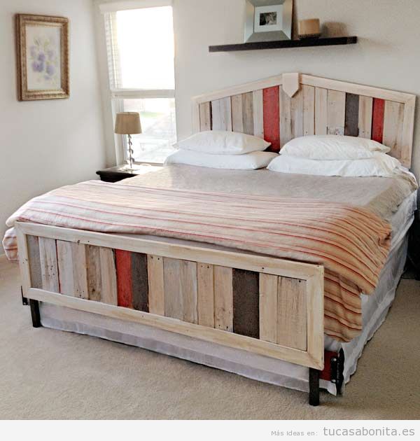 ideas para hacer camas de matrimonio con palets 3