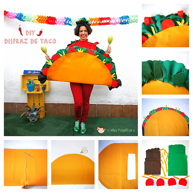 diy costume mexicano taco disfraz carnaval
