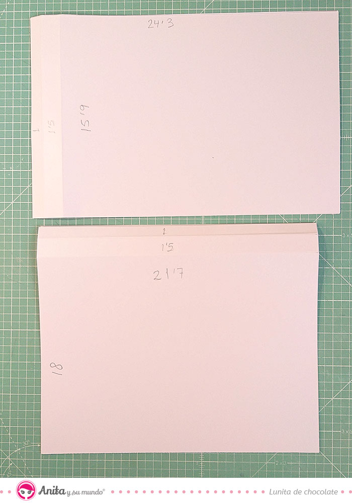 medidas para hacer un acordeon interior scrapbook con papel