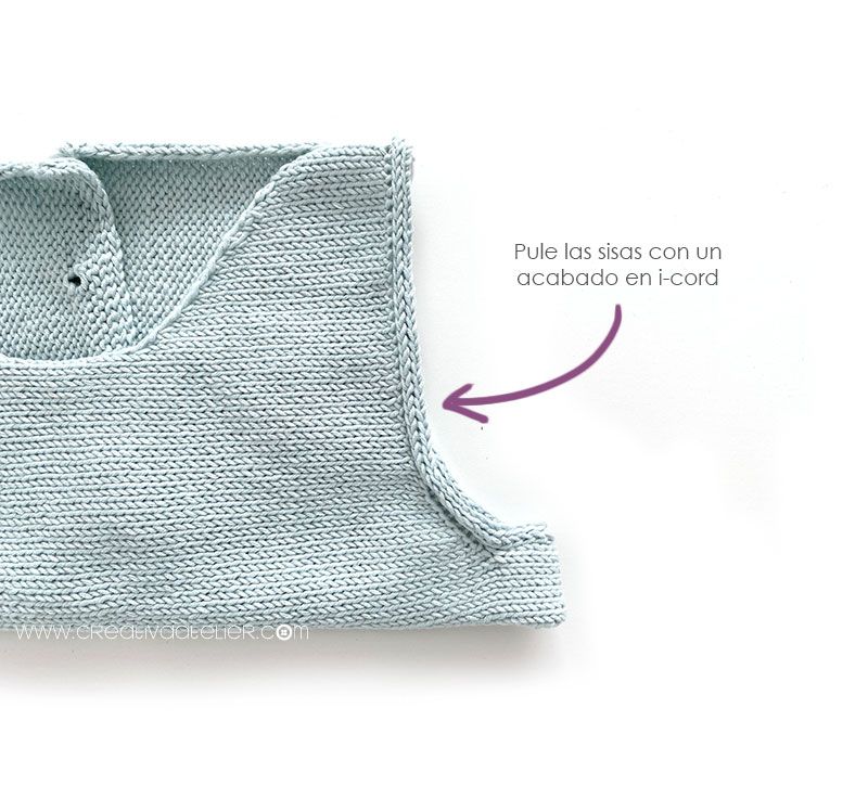 Cómo tejer el vestido de punto para niña y bebé SEASIDE - Patrón y Tuorial Paso a Paso - Terminación en i-cord