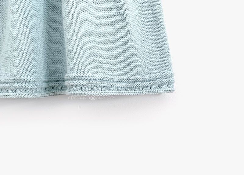 Cómo tejer el vestido de punto para niña y bebé SEASIDE - Patrón y Tuorial Paso a Paso. Bajo del vestido