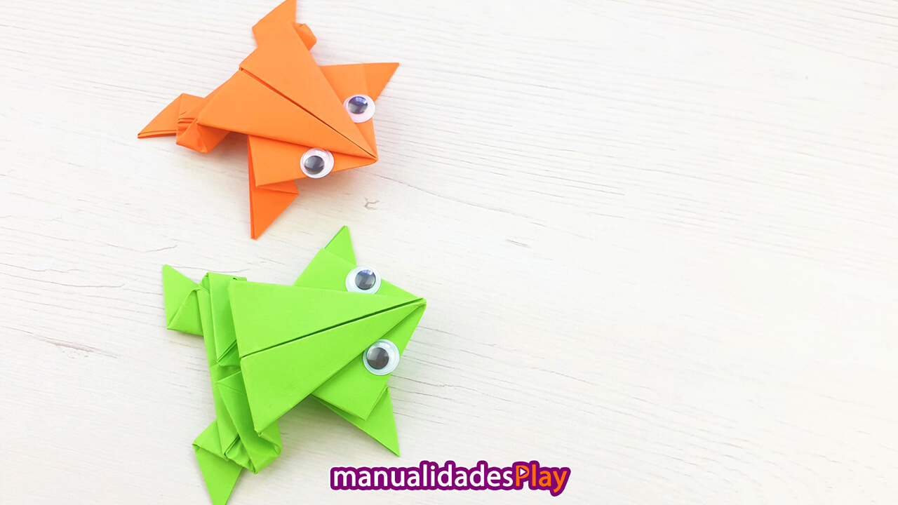 rana saltarina origami paso a paso Origami fácil para