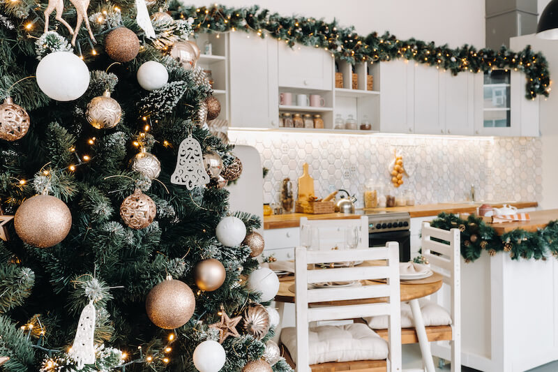 cómo decorar la cocina en Navidad