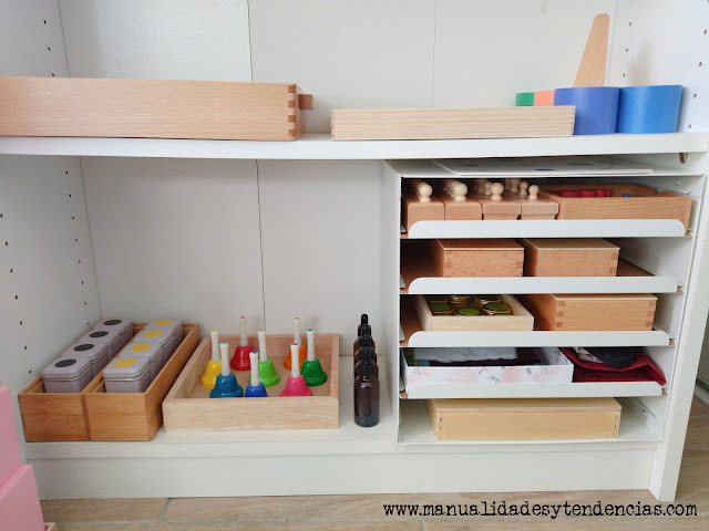 Organización materiales Montessori en casa
