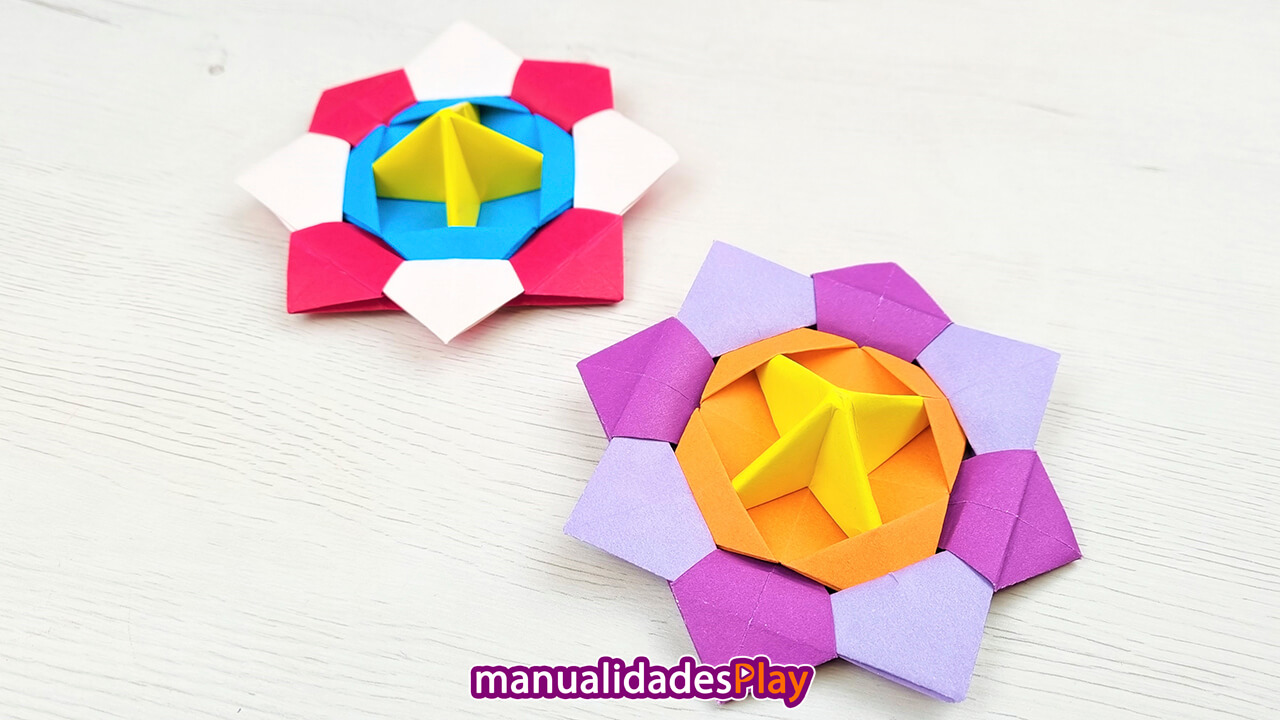 spinners de papel de diferentes colores