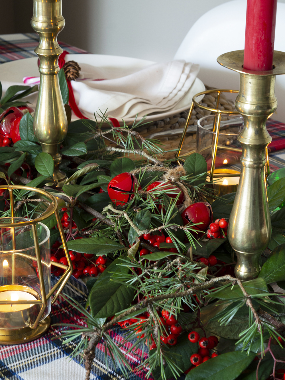 Nuestra mesa navideña en cuadros escoceses14