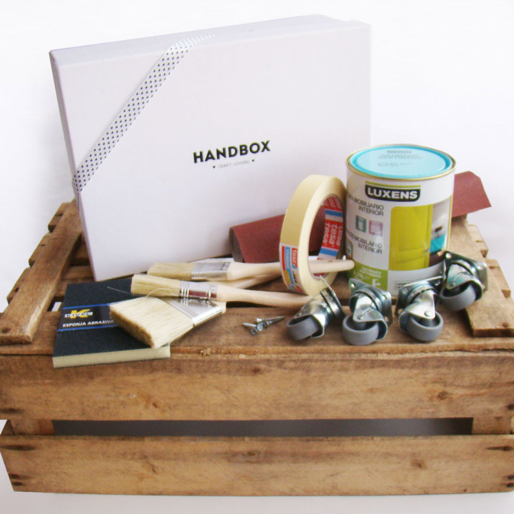 Crea tu mesa DIY con una caja de fruta antigua