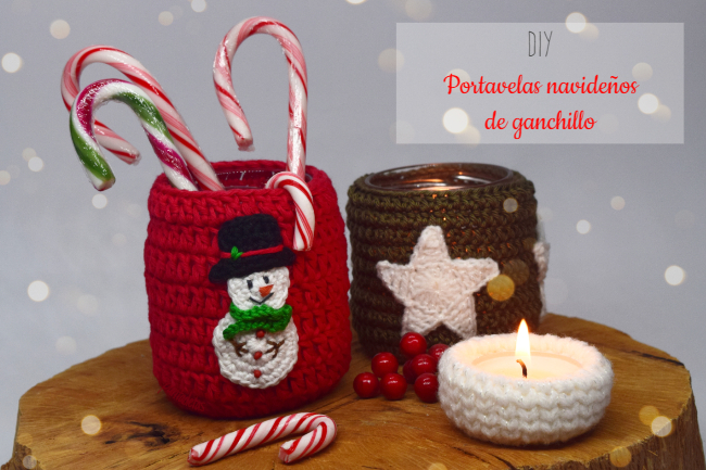 diy-portavelas-navideños-ganchillo