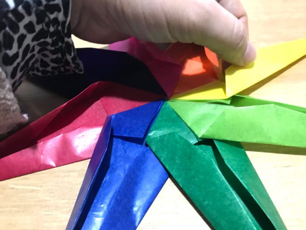 Estrella arcoiris montaje