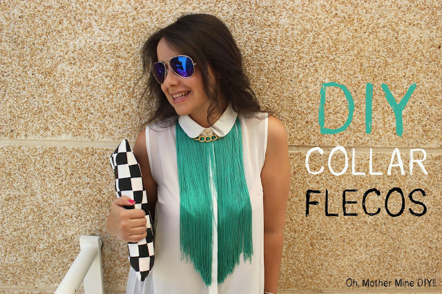 DIY Collar de flecos verde esmeralda / DIY How to make a Fringed Necklace