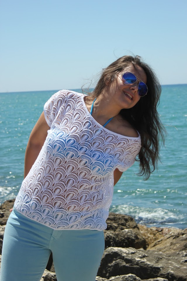 DIY Camiseta de Guipur para el verano diy ropa playa patrón gratis