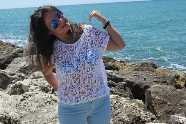 DIY Camiseta de Guipur para el verano diy ropa playa patrón gratis