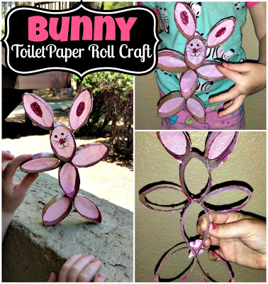 bunny rabbit toilet paper roll craft for kids