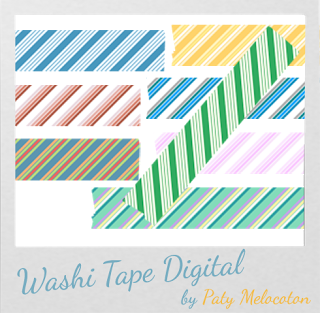 Washi Tape Digital Rayas