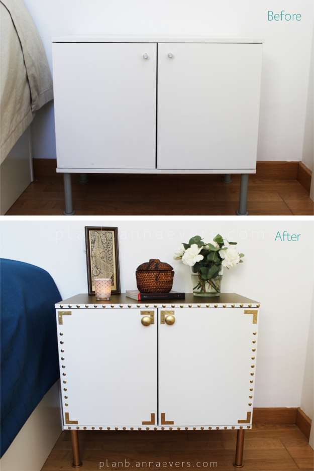 Plan B anna evers DIY Night table makeover before and after