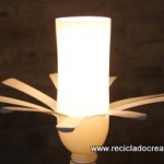 Cómo hacer una lámpara con botellas de yogourt - Reciclado Creativo. Rosa Montesa