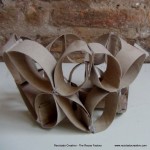 Florero Frutero flor de la vida Rollos de papel higiénico - Vase made from toilet paper rolls