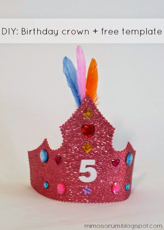 Cómo hacer una corona de cumpleaños + plantilla gratis