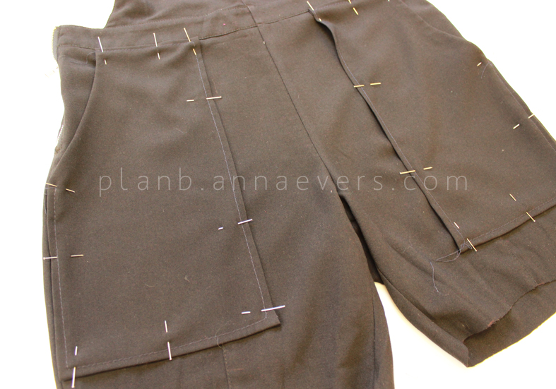 Plan B anna evers DIY short overalls with pockets step 6