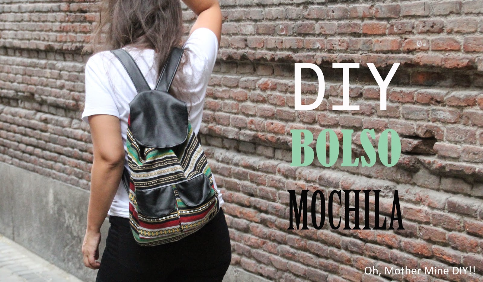 DIY Tutorial: Bolso Mochila muy fácil. Blog diy y blog costura.