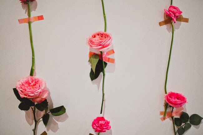 Photocall  handmade con flores y washi-tape