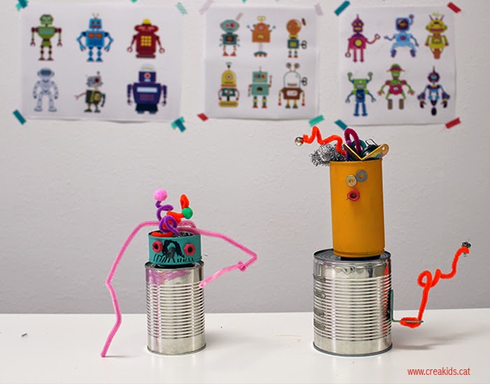 Juguetes Handmade: Robots upcycling