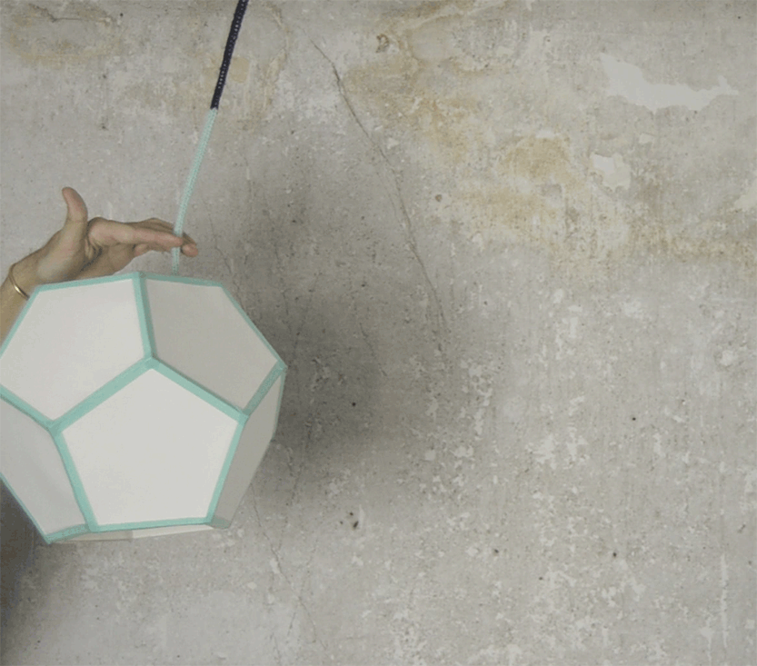 lampara de techo geometrica