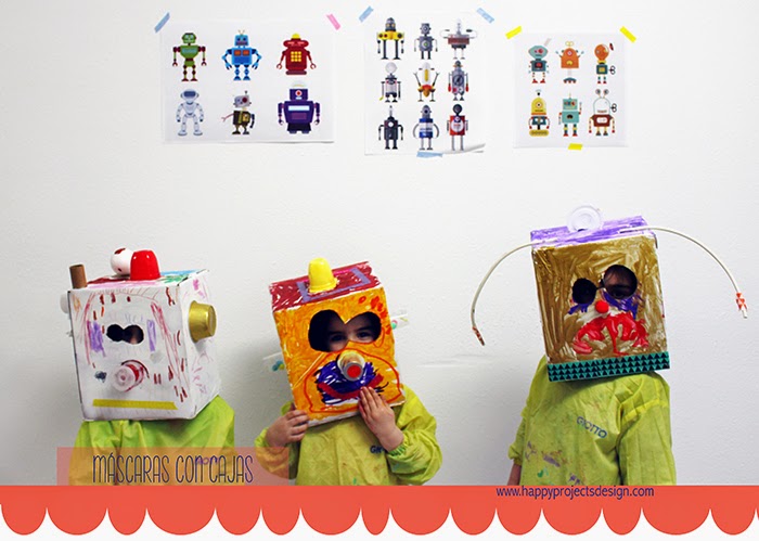DIY máscaras robot upcycling