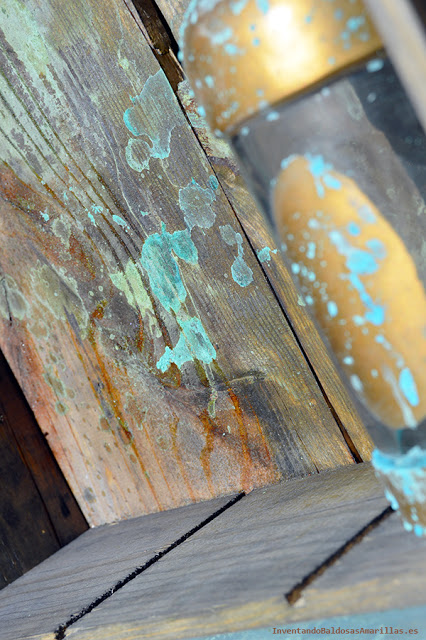Efecto oxidado en madera
