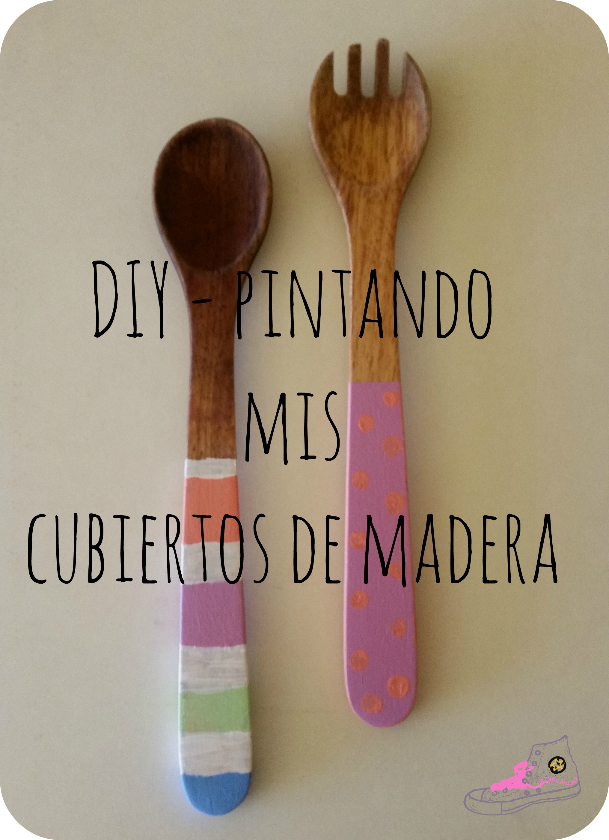 DIY Pintando mis cubiertos de madera DiyManiacas de