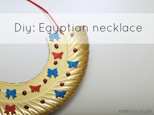 Collar egipcio para niños. Diy: Egyptian necklace