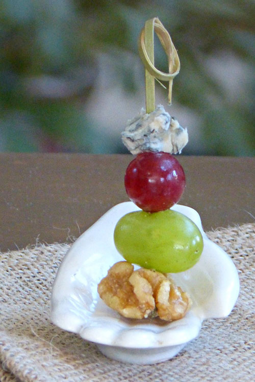 canapé de uva para Nochevieja