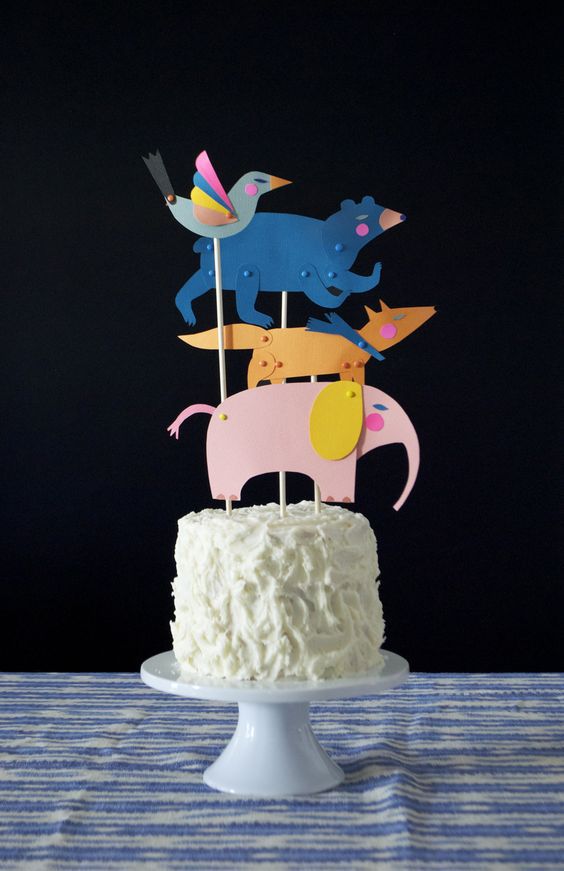 Cake topper animales