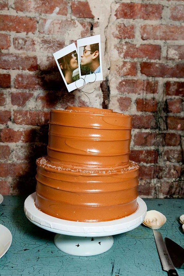 Cake topper Polaroid para tarta de boda