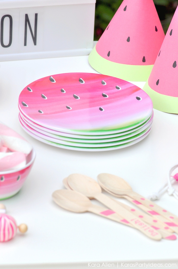 Watermelon-themed-DIY-birthday-party-by-Karas-Party-Ideas-Kara-Allen-KarasPartyIdeas.com-MichaelsMakers-Youre-one-in-a-melon_-7