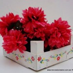 Reciclaje. Cajas de fresas para decoración