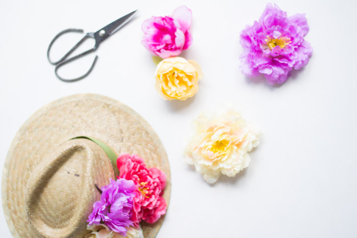 Sombrero flores diy
