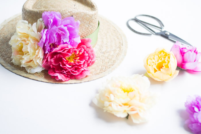 Sombrero flores diy