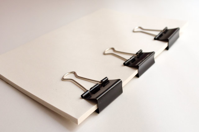 DIY cuaderno con encuadernación pegada