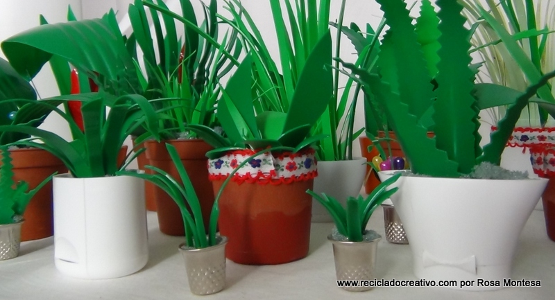 Miniaturas de jardinería DIY con botellas de plástico