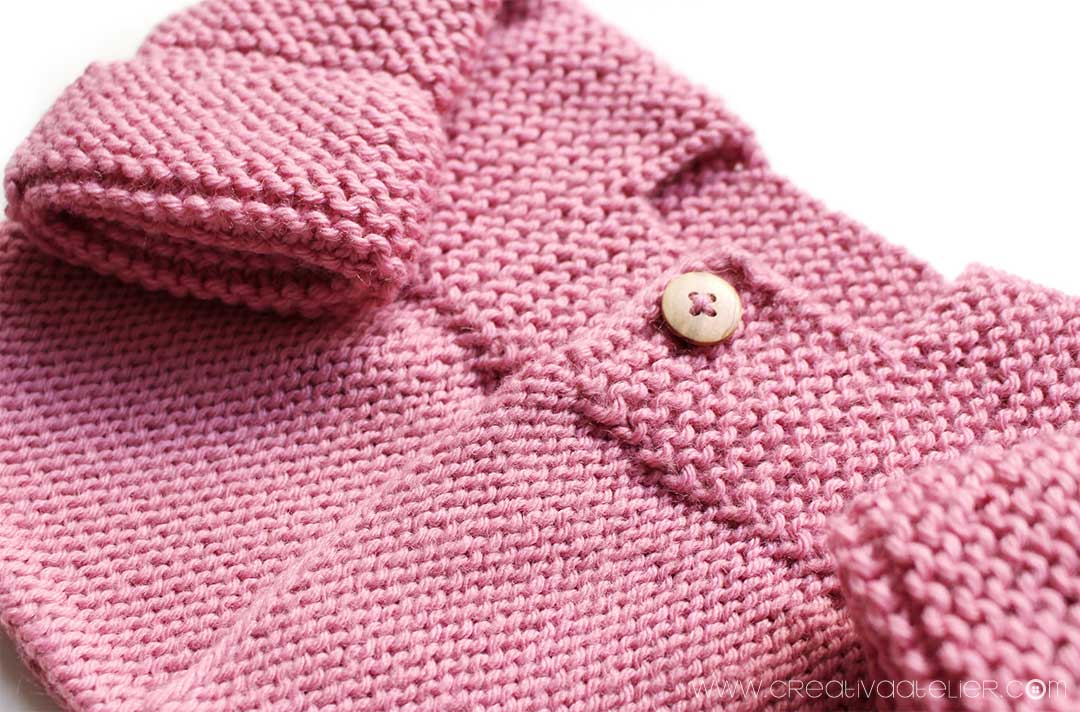 Rebeca de punto bobo de bebé - Pink Lady
