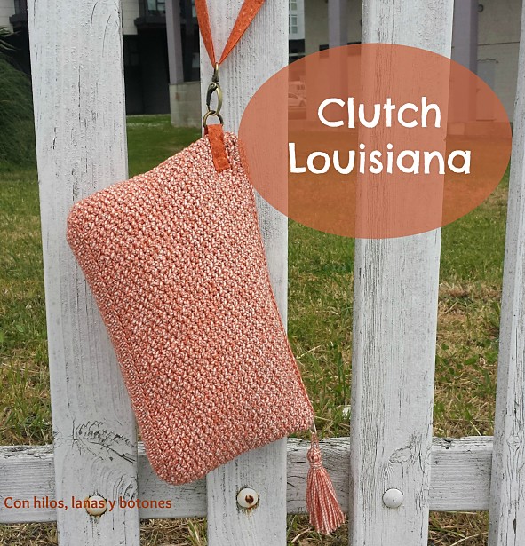 Con hilos, lanas y botones: clutch de ganchillo Louisina (patrón gratis)