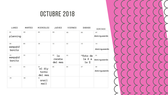 planning octubre
