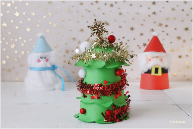 adorno-navideño-diy-vaso-carton-reciclado