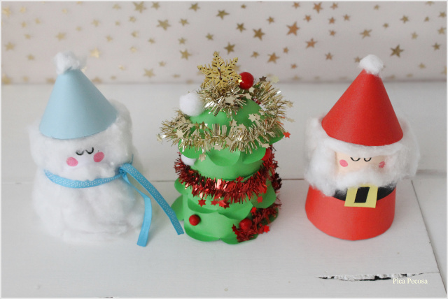 adorno-navideño-diy-vaso-carton-reciclado