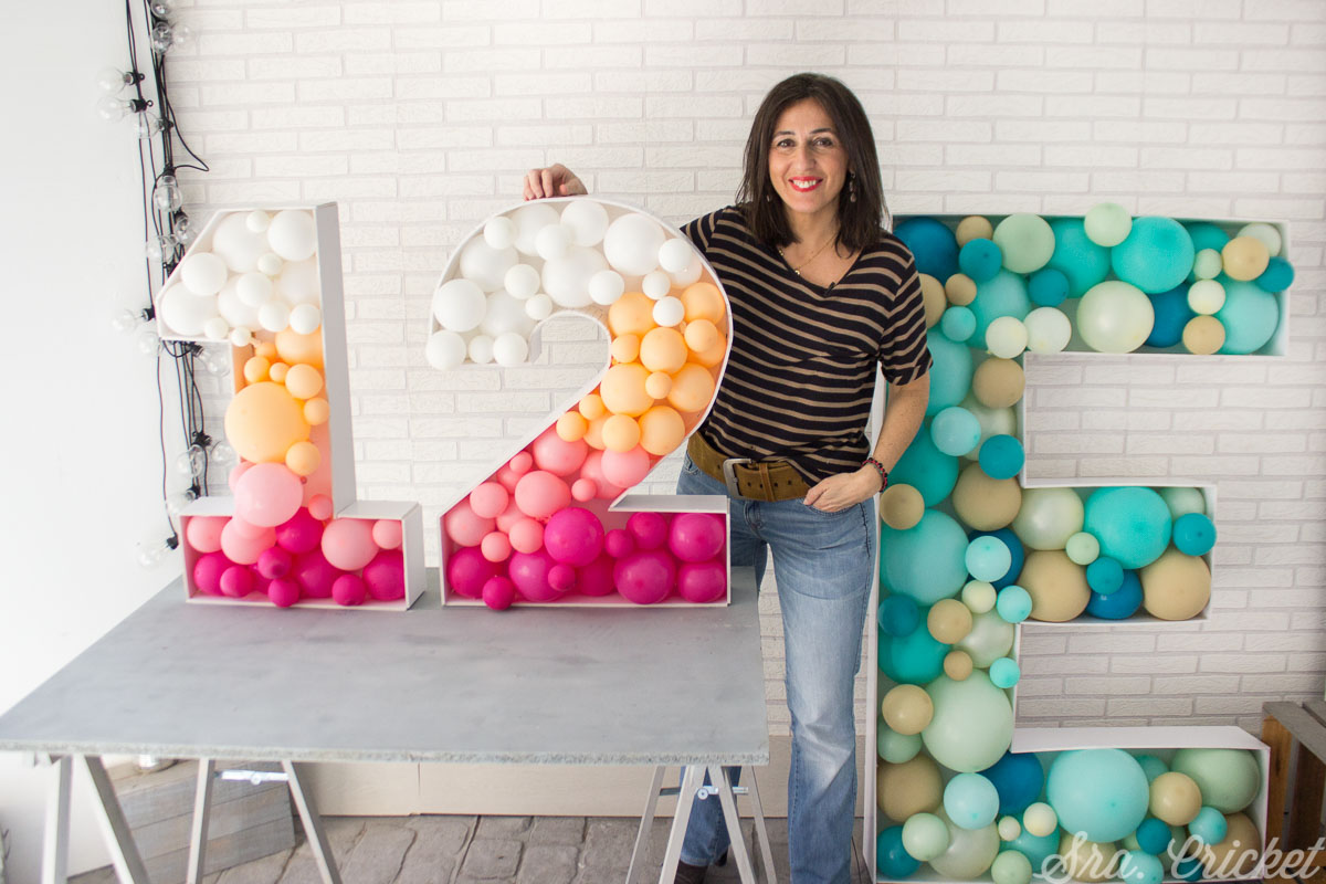 como hacer letras y n煤meros 3D gigantes con globos