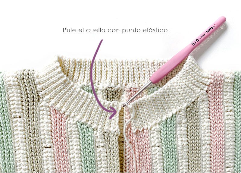 Cómo tejer la chaqueta STRIPY de Crochet para bebé y niña - patrón y Tutorial