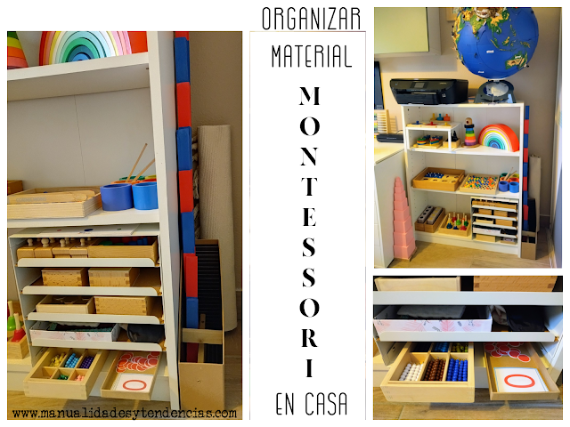 Cómo organizar material Montessori en casa